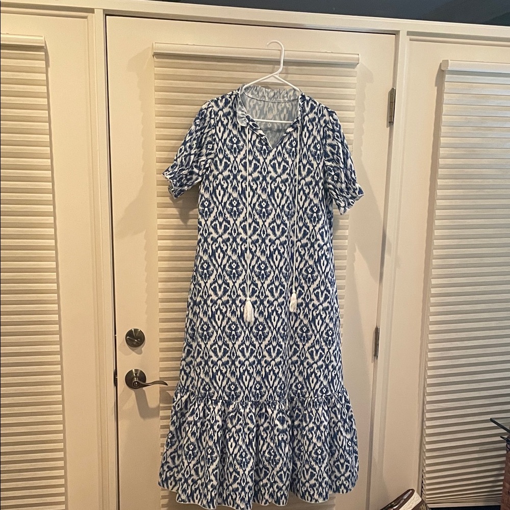 Blue Patterned Dress